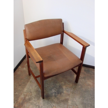 fotel retro skandynawski z drewna palisandrowego